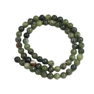 Imagem de Contas De Pedra De Jade Verde Natural Do Sul, Redondas E Soltas, Para 