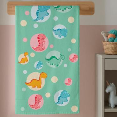 Imagem de Toalha Infantil Estampa Menino Dino Dinossauros Para Criança Praia Pis