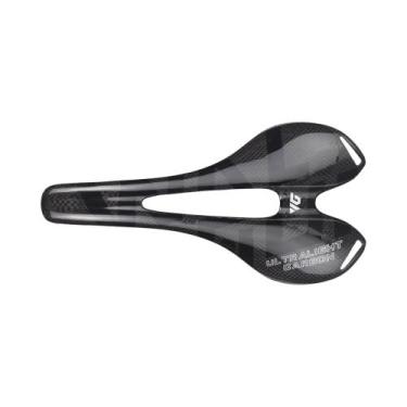 Imagem de Selim De Bicicleta Ultraleve Em Fibra De Carbono E Couro Para Biciclet