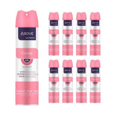 Imagem de Kit Atacado 8 Unidades Desodorante Aerossol Above Candy Feminino 150Ml
