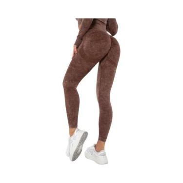 Imagem de Calças De Yoga Sem Costura De Cintura Alta Para Mulheres, Leggings Mat