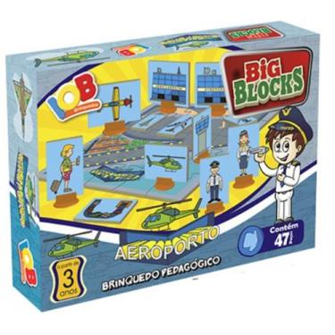 Imagem de Brinquedo Educativo Big Blocks Aeroporto 47 Peças - IOB Brinquedos