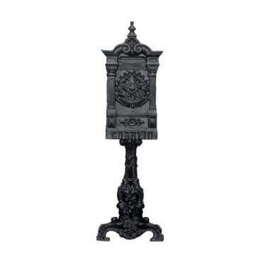 Imagem de Caixa de Correio Colonial Brasão com Pé Ferro Fundido - UNICLÁUDIO