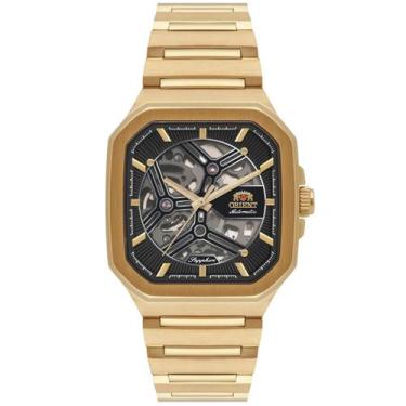 Imagem de Relógio orient masculino automatico dourado skeleton nh7gg008 g1kx
