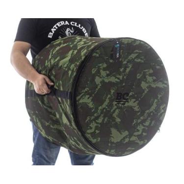 Imagem de Bag de Bumbo Batera Clube BC Camuflagem 20 com reforço interno e alça 