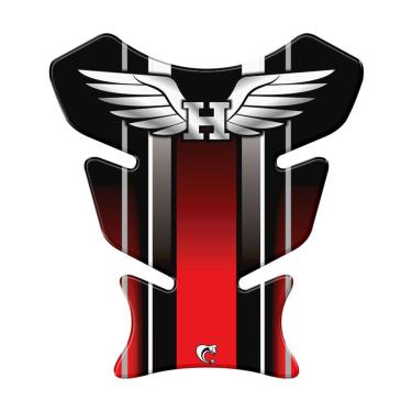 Imagem de Adesivo Protetor De Tanque Moto Honda Asa Vermelho Vermelho