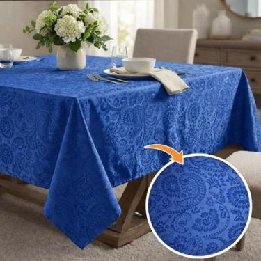 Imagem de Toalha de mesa Jacquard 1,40M X 1,40M 4 lugares Forro Decoração Cozinh