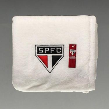 Imagem de Manta de Bebe  São Paulo Manta Microfibra Oficial na caixinha 90 x 110