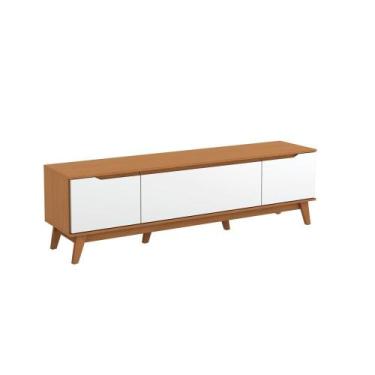 Imagem de Rack Kappesberg 3 Portas Canela/Branco 180cm