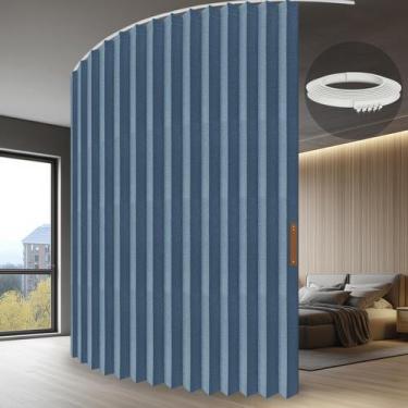 Imagem de Divisor de Ambiente Jilron Sanfonado Blackout 254x213 cm Azul