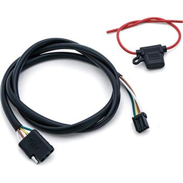 Imagem de Kuryakyn Acessório de motocicleta 2596: fiação de reboque Plug & Play com chicote de relé para motocicletas Harley-Davidson FLH/FLT 2014-19 com reboque de 4 fios, preto