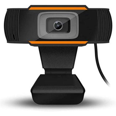 Imagem de SevenDwarf Câmera de computador HD 1080p Webcam com microfone embutido com absorção de som, câmera USB para computador desktop, software de conferência, Netmeeting e MSN, Yahoo e Skype