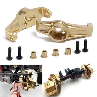 Imagem de 1 par de porta-cubo C dianteiro de latão 68 g Upgrade para TRX-4 1/10 RC Crawler