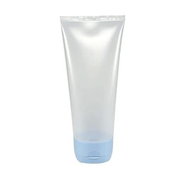 Imagem de Bisnaga Plástica Transparente 180ml C/Tampa Flip Top (20 Peças) (Azul Bebê)