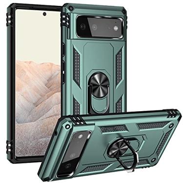 Imagem de YUNCHAO Caixa de telefone Para Google Pixel 6 TPU à prova de choque + PC Protetive Case com suporte rotativo de 360 ​​graus capa para celular