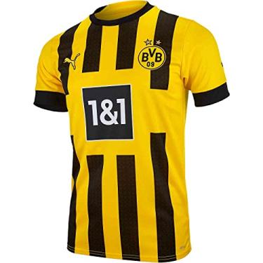 Imagem de PUMA Camiseta Borussia Dortmund Youth Home 22/23 (as1, Alpha, m, Regular, Médio) Preto, Amarelo