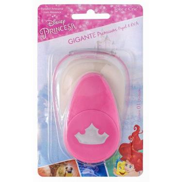 Imagem de Furador Papel E Eva Gigante Coroa Princesas Rosa
