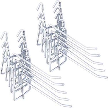 Imagem de Sourcemall Suporte de parede de grade de aço inoxidável para painel para supermercado 10 cm, pacote com 30