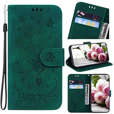 Imagem de SHOYAO Capa de telefone carteira folio para Sony Xperia L4, capa fina de couro PU premium para Xperia L4, suporte de visualização horizontal, cordão, casa, verde