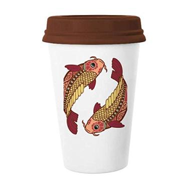 Imagem de Caneca de cerâmica com símbolo do zodíaco da Constelação de Peixes