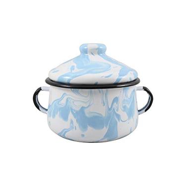 Imagem de Açucareiro 10 Esmaltado Marmorizado Azul Claro 500 ml - Ewel