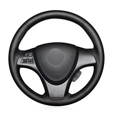 Imagem de TURIM Black Synthetic Leather Hand-sewn Non-slip Car Steering Wheel Cover ，for Suzuki Kizashi 2010 2011 2012 2013 2014 2015