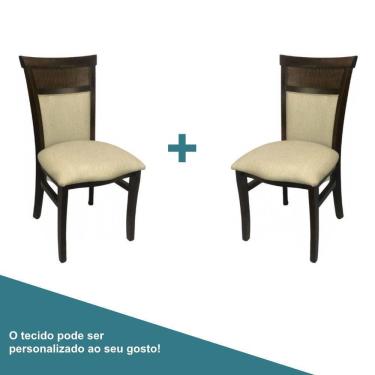Imagem de Conjunto com 2 Cadeiras Jurerê Cor Capuccino Fosco Ratan