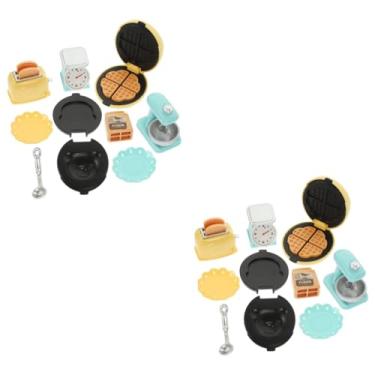 Imagem de Totority 2 Conjuntos De Casa De Bonecas Fogão Misturador De Cozinha Brinquedo Assar Liquidificador Kits De Ornamento Para Crianças Brincar De Fingir Fabricante De Alimentos