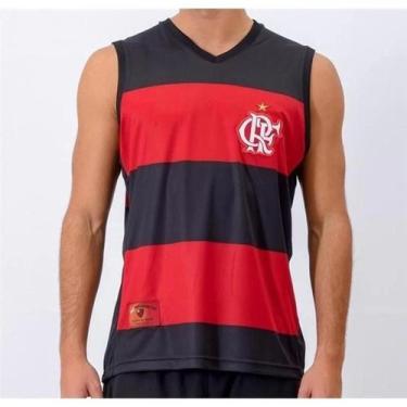 Imagem de Camiseta Regata Flamengo Hoop - Preto E Vermelho - Braziline