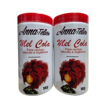 Imagem de Kit 2 Mel Cola Anna Telles 1000kg Cabelos Crespos e Cacheados Naturais