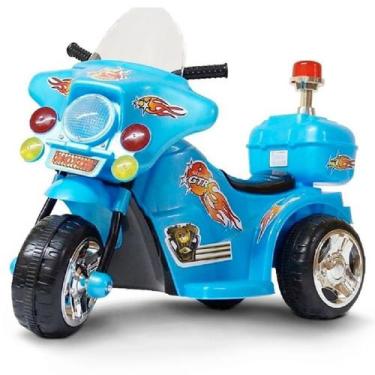 Imagem de Mini Moto Elétrica Triciclo Infantil Polícia Várias Cores IMPORTWAY, A