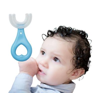 Imagem de Escova Infantil de Silicone 360 Azul - COSOUL