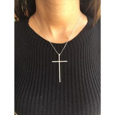Imagem de Colar Corrente de Crucifixo Cruz Cravejado - Folheado a Ouro 18k - AG 