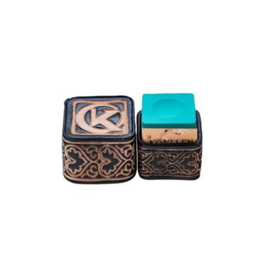 Imagem de KONLLEN Royal Billiards bastão de bilhar nano tecnologia para tacos de bilhar giz de bilhar S/M com suporte magnético de giz de couro