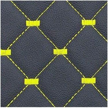 Imagem de material sintético Acoplado Bordado Diamante Mosaico Preto e Amarelo 5