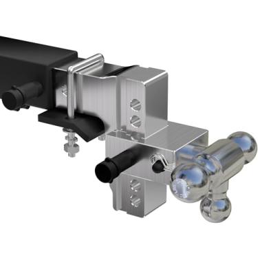 Imagem de BST BSSP Suporte de bola de engate de reboque ajustável, receptor de 6,3 cm, elevação de queda de 15,2 cm, GTW de 8,391 kg - Ajuste sólido Engate de reboque com pinos de engate de bloqueio anti-roubo