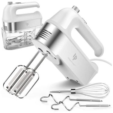 Imagem de Batedeira de Mão com 5 Velocidades e Acessórios de Aço Inox, 500W, 110v, LILPARTNER, Branco