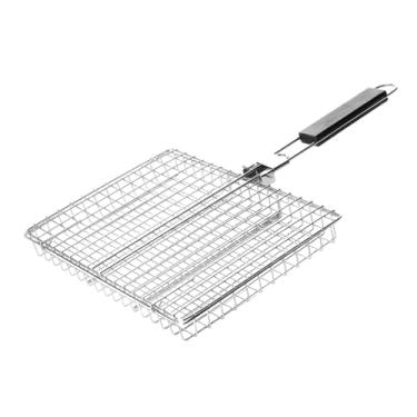 Imagem de ＡＷＨＡＯ Greling Basket Grill Net com alça removível reutilizável aço inoxidável portátil para linguiça