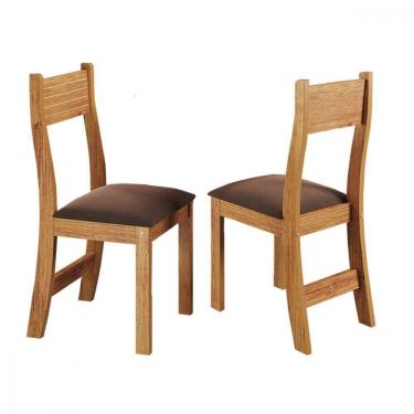 Imagem de Conjunto 2 Cadeiras Para Sala De Jantar Tecido Veludo Bombom Mel