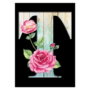 Imagem de YOYA Kits De Pintura Com Diamantes Para Adultos, Letras 5D, Flores Perfuração Completa, Kit Pedras Preciosas Decoração Parede 30,5 X 40,6 Cm (T)