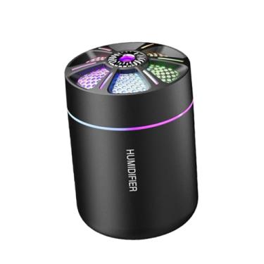 Imagem de WeiLaiKeQi Mini Umidificador de Ar Difusor de Óleos Essenciais Portátil Luz Noturna Umidificador de Mesa Difusor de Aromas para Casa Sala de Fitness Banheiro, Preto