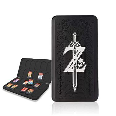Imagem de doepeBAE Estojo Para Cartões De Jogo Nintendo Switch, Suporte Troca Visual Dinâmica 3D, Caixa Armazenamento Criativa, Organizador Switch Grande Capacidade Com 24 Compartimentos (Z Black 24)
