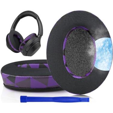 Imagem de SOULWIT Almofadas De Substituição Com Gel Refrescante Para Fones Ouvido Supra-Auriculares Sony Wh-1000Xm3 (Wh1000Xm3), Auriculares Espuma Isolamento Ruído Alta Densidade, Espessura Adicional - Roxo