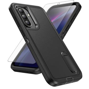 Imagem de Asuwish Capa de celular para Samsung Galaxy A36/A56 5G com protetor de tela, capa híbrida oculta, resistente, à prova de choque, rígida, proteção resistente A 36 56 SM-A366U SM-A566V mulheres e homens