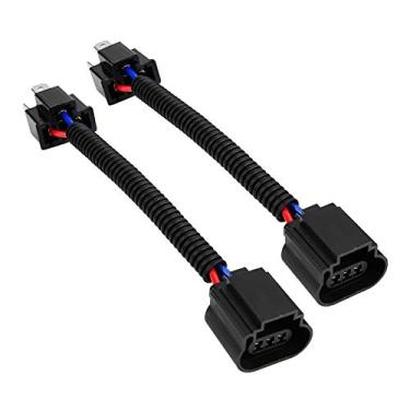 Imagem de 2pcs H4 Male para H13 Conector Feminino Adaptadores de Fiação de Fiação de Tranças de Carro para Com Plug and Play, Material de PVC Premium, Resistência a Alta Temperatura