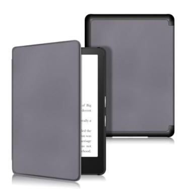 Imagem de Capa Para Kindle 11ª Geração 6” (Modelos 2022 e 2024 – C2V2L3 e RS23CV) – Auto Hibernação – Fechamento Magnético – Leve, Rígida e com Revestimento Interno em Microfibra (Cinza Lavanda)