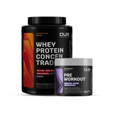 Imagem de Whey protein concentrado 900g + pre workout 300g - Dux Human Health
