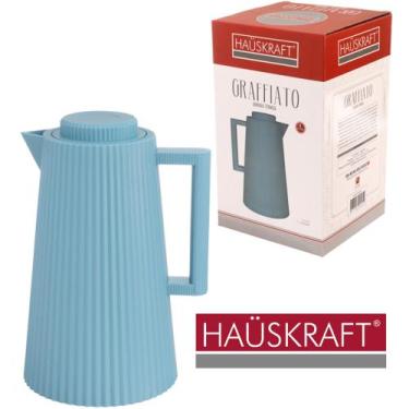 Imagem de Garrafa termica graffiato azul hauskraft 1l - HAUSKRAFT