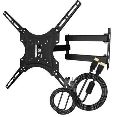 Imagem de Suporte Articulado de Parede 1455 + Cabo HDMI + Cabo Rede RJ45 - Yara