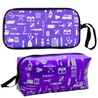 Imagem de Kit Bolsa Enfermagem Case Esteto Capa Aparelho Pressao Luxo - Love Sau